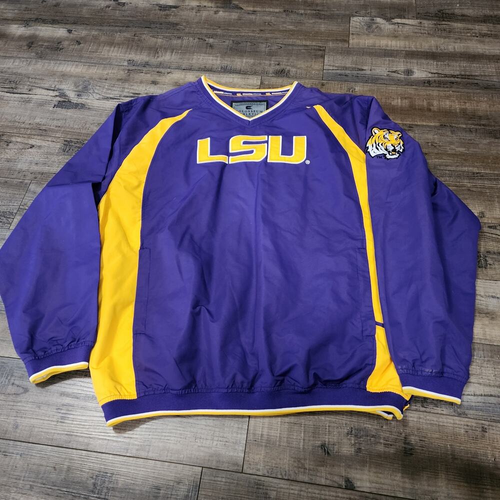 LSU Pullover Windbreaker Colosseum Athletics Mens Size XXL 2543 - Picture 1 of 6